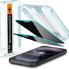 Spigen [2 Pack] Spigen iPhone 16 Plus / iPhone 15 Plus Privacy Tempered Glass EZ Fit - Privacy
