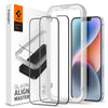 Spigen [2 Pack] iPhone 14 / iPhone 13 Pro / iPhone 13 Screen Protector Alignmaster - Black (2P)