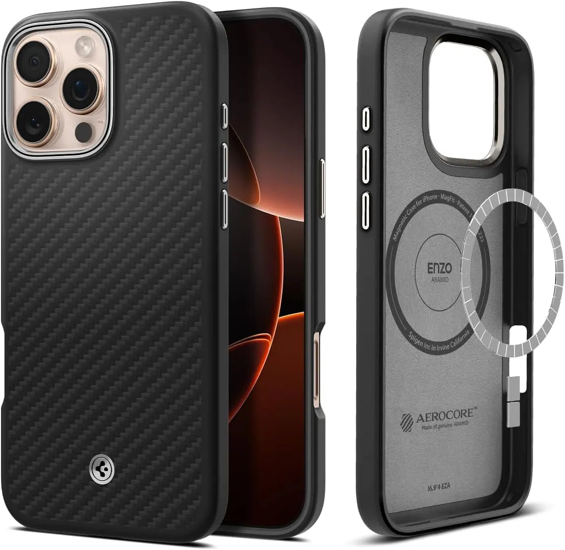 Spigen iPhone 16 Pro Max Case Enzo Aramid MagFit