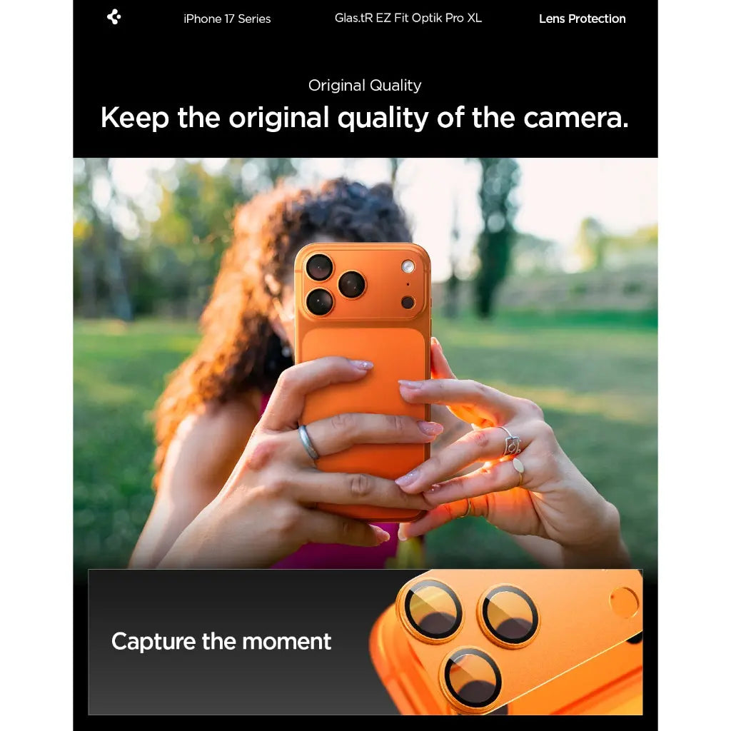 Spigen iPhone 17 Pro Max Lens Protector Optik Pro XL EZ Fit Spigen Singapore Singapore