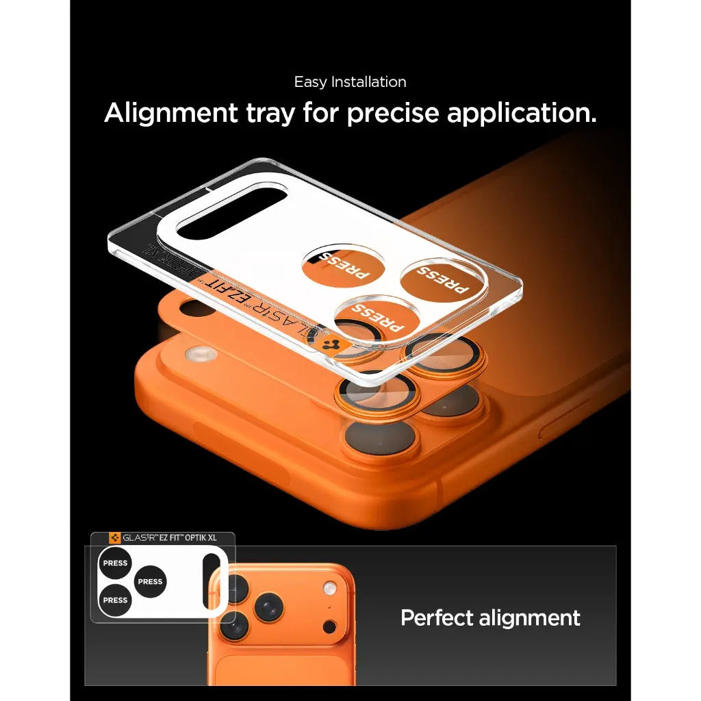 Spigen iPhone 17 Pro Max Lens Protector Optik Pro XL EZ Fit Spigen Singapore Singapore