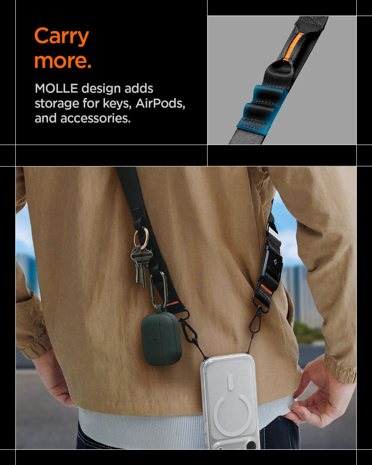 Spigen Universal Adjustable Crossbody Lanyard Strap DA30M Spigen Singapore Singapore