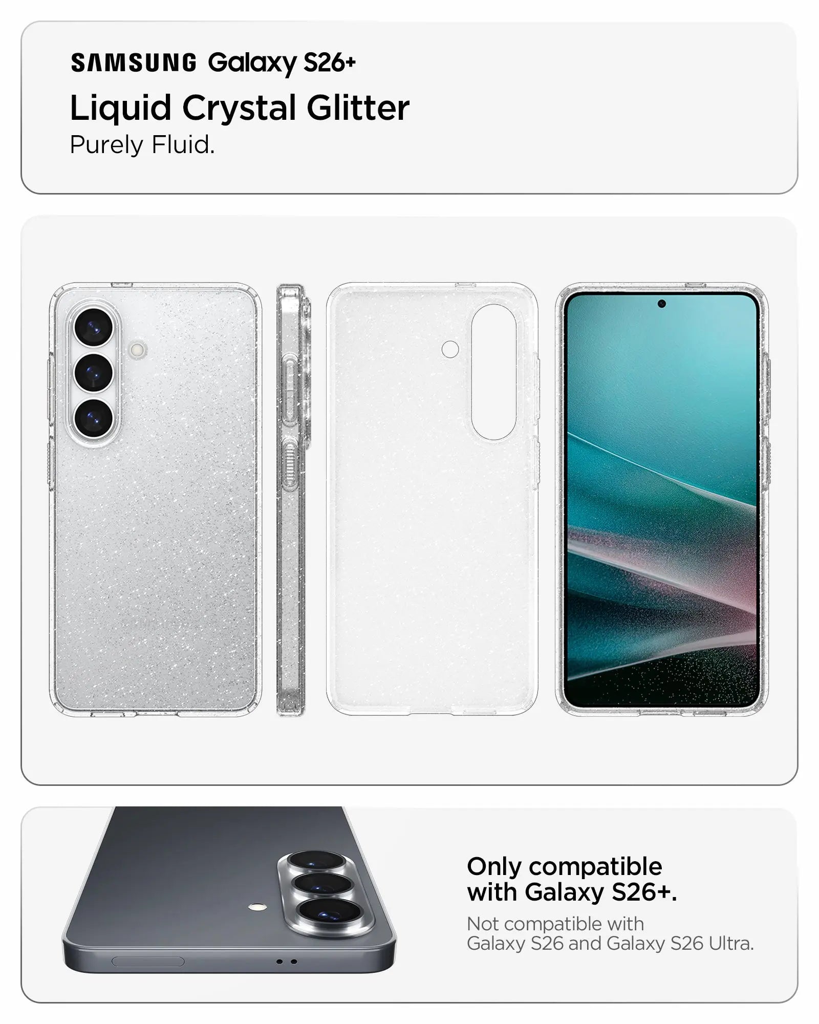 Samsung S26+ Case 6.7" Liquid Crystal Glitter Spigen Singapore Singapore