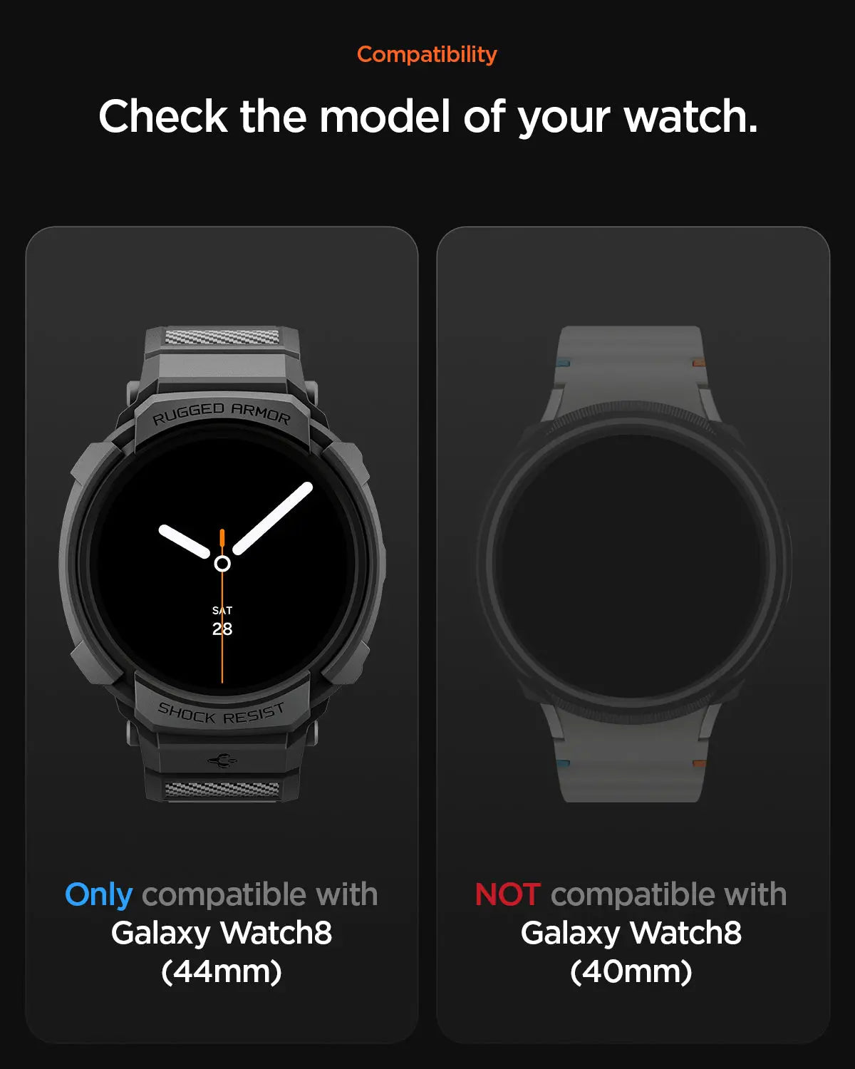 Samsung Watch 8 (44mm) Case Rugged Armor Pro Spigen Singapore Singapore