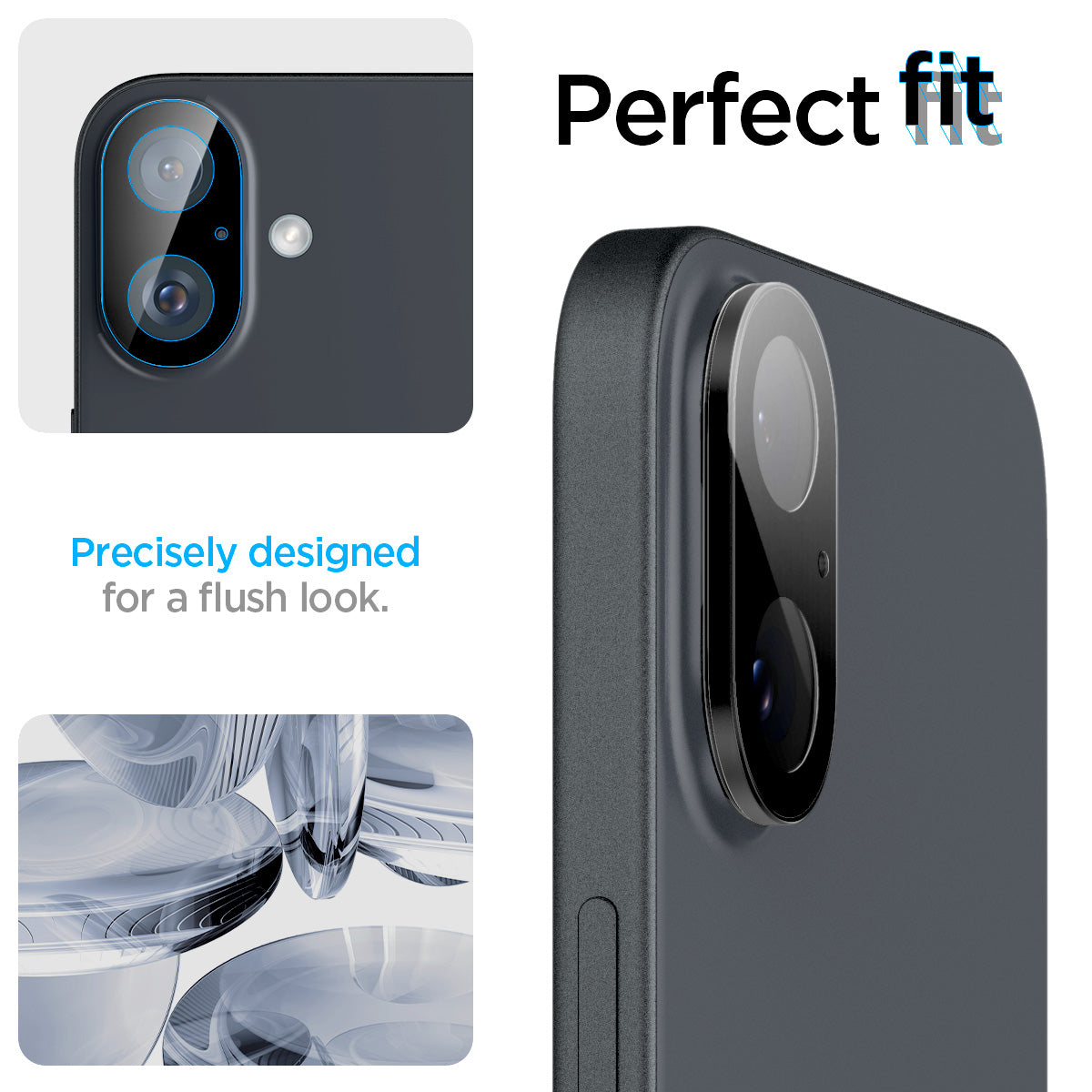 Spigen [2 Pack] iPhone 16 Plus / iPhone 16 Camera Lens Protector Optic Lens Spigen