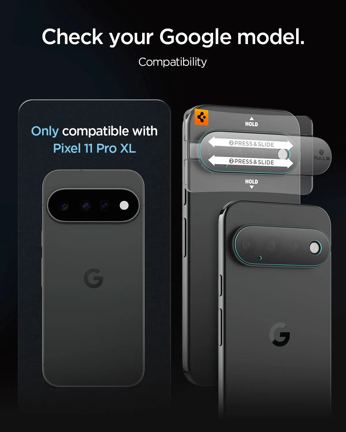 [2 Pack] Spigen Google Pixel 11 Pro XL Camera Lens Protector EZ Fit Optik Pro Spigen Singapore Singapore