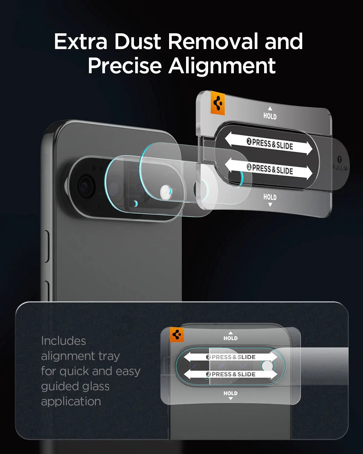 [2 Pack] Spigen Google Pixel 11 Pro XL Camera Lens Protector EZ Fit Optik Pro Spigen Singapore Singapore