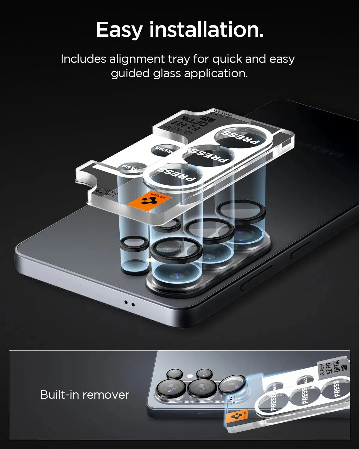 [2 Pack] Spigen Samsung S26 Ultra Camera Lens Protector 6.9" EZ Fit Optik Pro HD Spigen Singapore Singapore