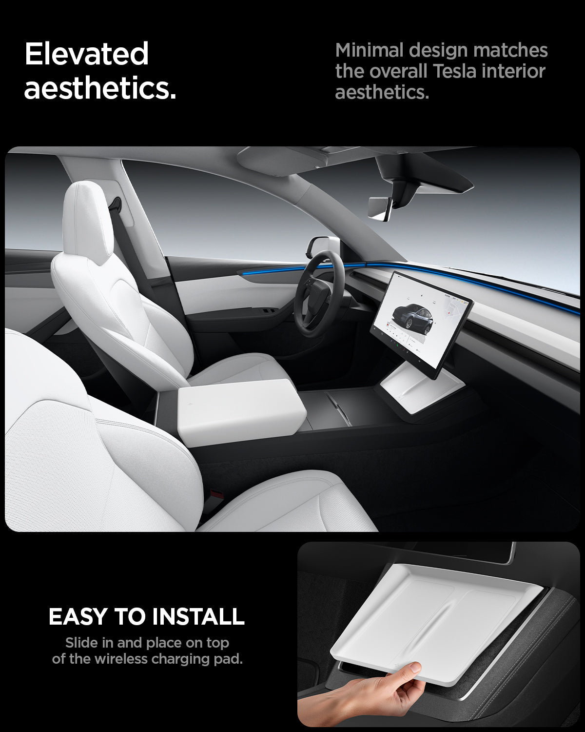 Tesla Model Y Juniper (2026 / 2025) Wireless Charging Pad Cover TO261JH Spigen Singapore Singapore