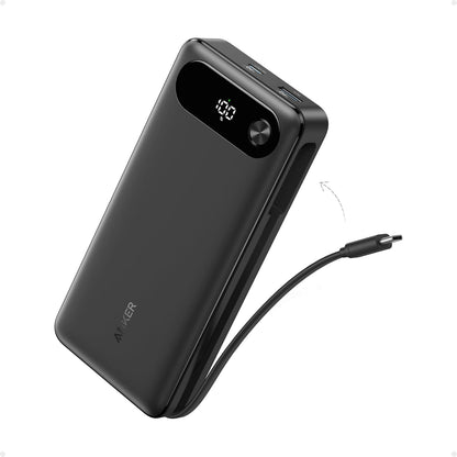 Anker Power Bank 20000mAh 87W เครื่องชาร์จแบบพกพาพร้อมสาย USB-C ในตัว A1383