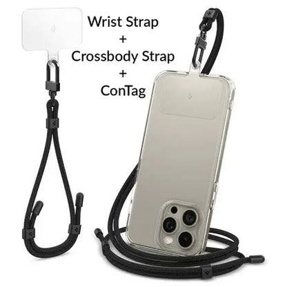 Spigen Universal Phone Lanyard Set (CrossBody Strap + Wrist Strap With ConTag) Spigen Singapore Singapore