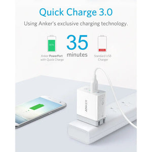 PowerPort+1 Quick Charge 3.0 With 3ft Micro USB Cable [EU Plug] - Anker Singapore