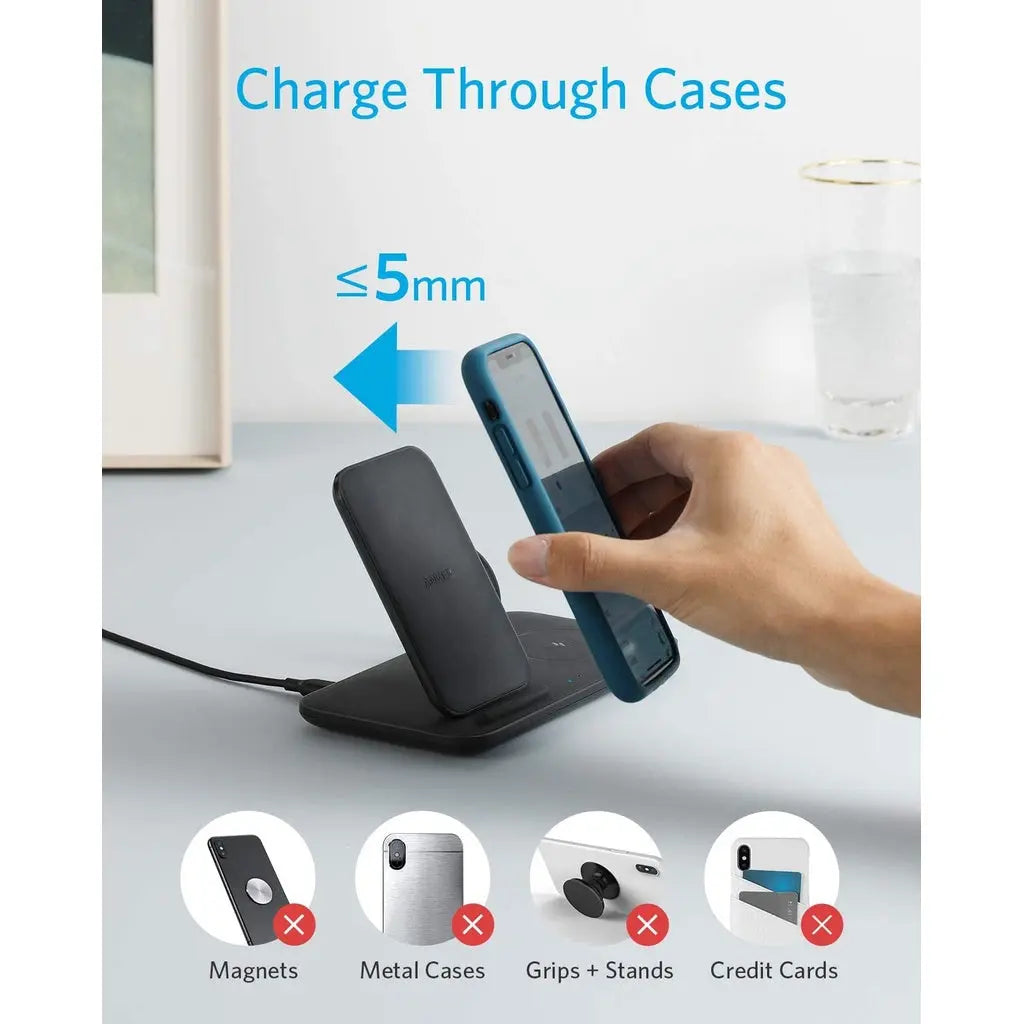 PowerWave 3 in 1 Qi-Certified Stand Wireless Charging Station - Anker Singapore