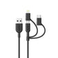 Powerline II 3-in-1 USB Cable 3ft ( IP Cable / Type C / Micro ) - Anker Singapore