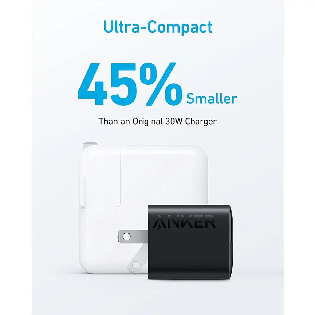 Powerport 323 USB C Charger (33W, US 2pin), 2 Port Compact Charger - Anker Singapore