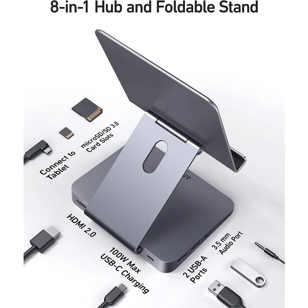 551 USB-C Hub  (8-in-1, Foldable Tablet Stand) A8387 - Anker Singapore