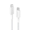 Anker 322 PowerLine USB-C to USB-C Braided Cable 3ft/0.9m 60W A81F5 - White