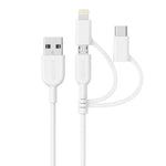 Powerline II 3-in-1 USB Cable 3ft ( IP Cable / Type C / Micro ) - Anker Singapore