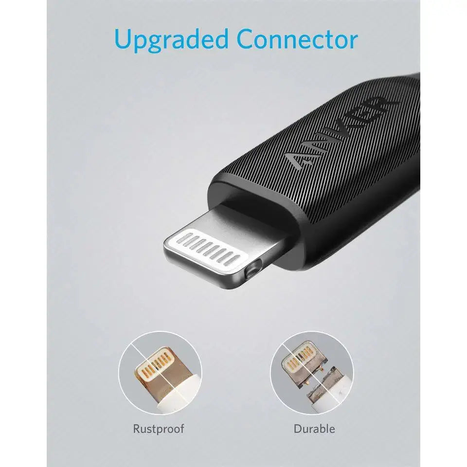 کابل تبدیل USB به لایتنینگ انکر مدل A8813 3 کابل تبدیل USB به لایتنینگ انکر مدل A8813