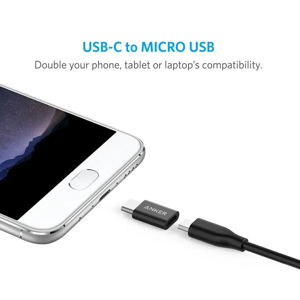 USB-C to Micro USB Adapter [2 in 1 Pack] 480 Mbps B8174 - Anker Singapore