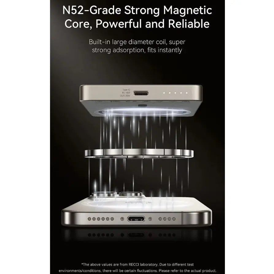 [CCC Power Bank] Recci 10000mAh Magnetic Power Bank PD 20W Fast Charging with Wireless Charging 3C Certified (RPB-W36) Tech House Singapore