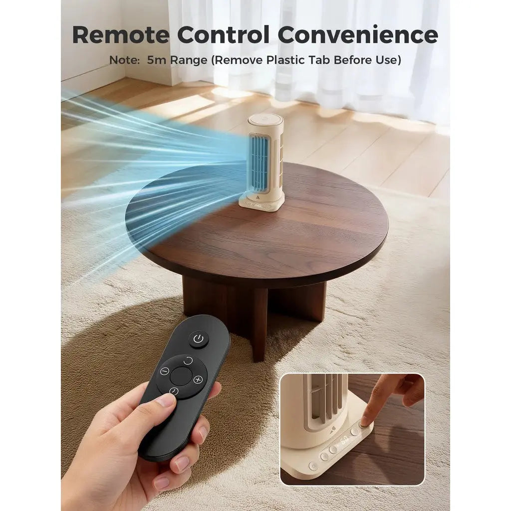 Aecooly Powerful Tower Fan Tower 02 Portable Desk Fan Table Fan Portable Fan Rechargeable Tech House Singapore