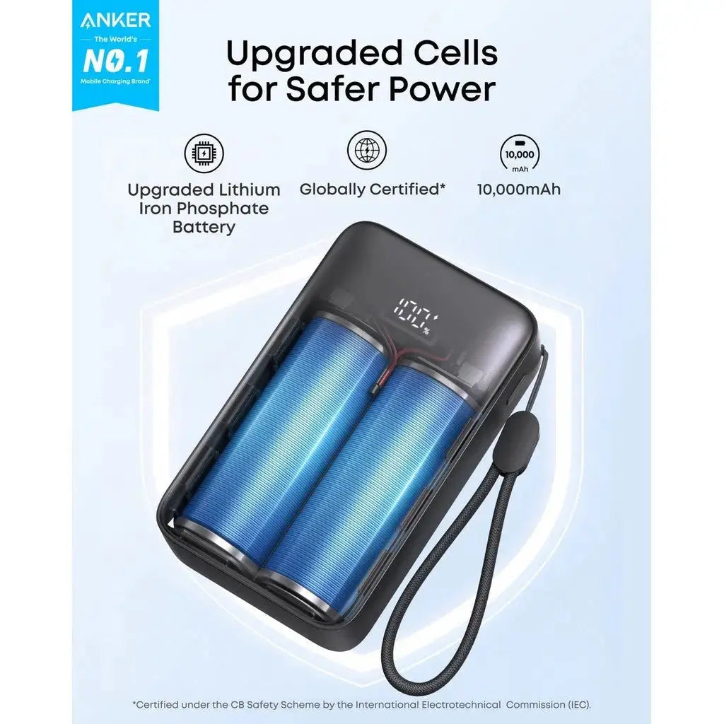 3C Power Bank Anker Zolo Powerbank CCC 10000mAh 30W Fast Charging Compact Portable Charger Flight Approved A110J --- Singapore