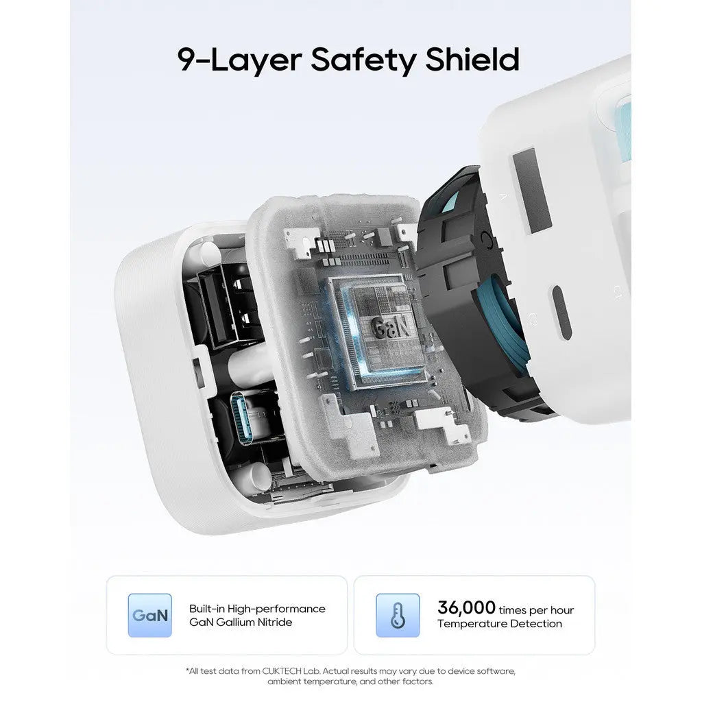 CUKTECH 67W CP6 GaN Charger Fast Charging Built-in Retractable USB-C Cable PPS Wall Charger Tech House Singapore