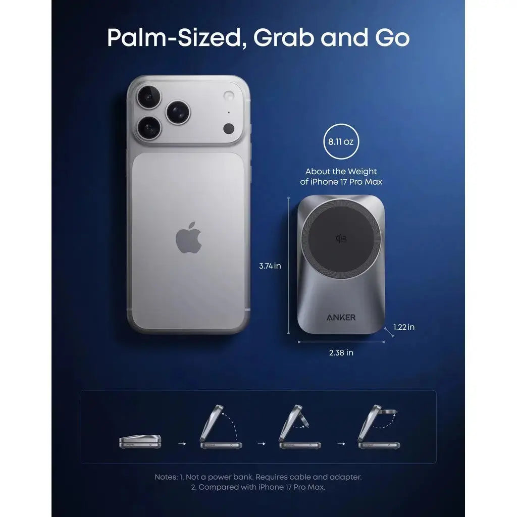 Anker Prime 3-in-1 Wireless Charging Station MagGo 25W Qi2.2 AirCool Foldable Magnetic Wireless Charger B25N1 --- Singapore