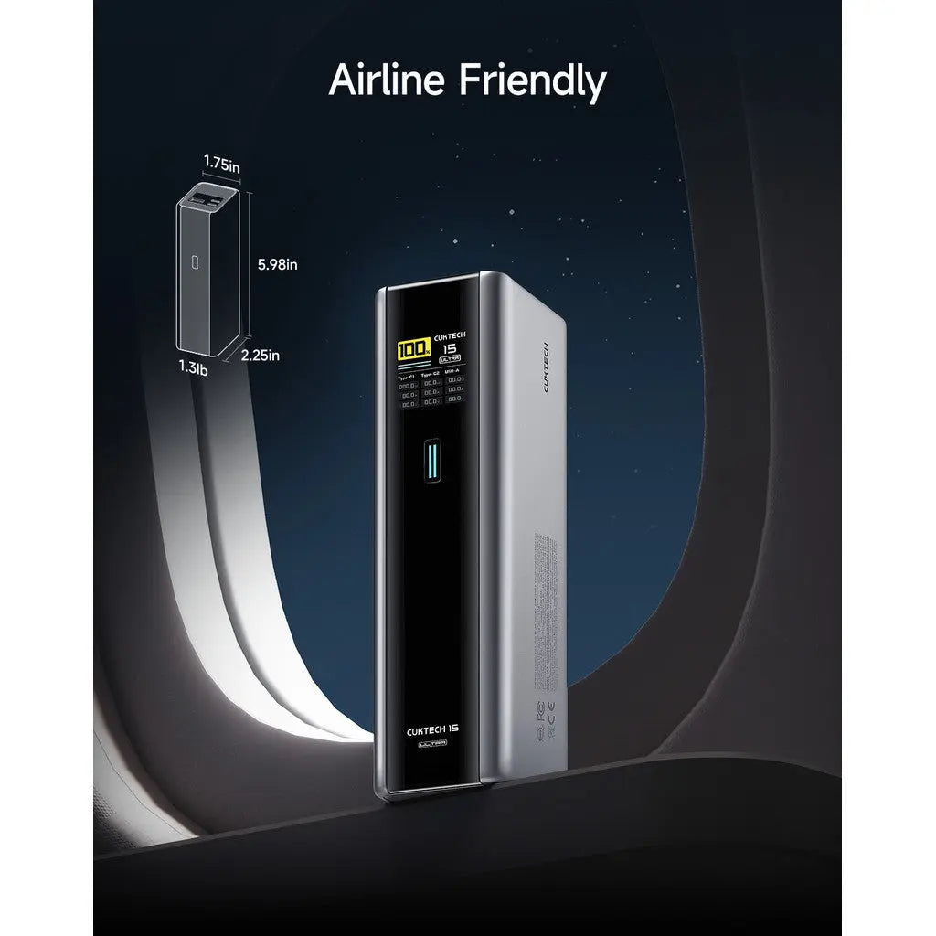 [CCC Power Bank] CUKTECH 15 Ultra Power Bank 210W Fast Charging 20000mAh Powerbank Portable Charger Tech House Singapore