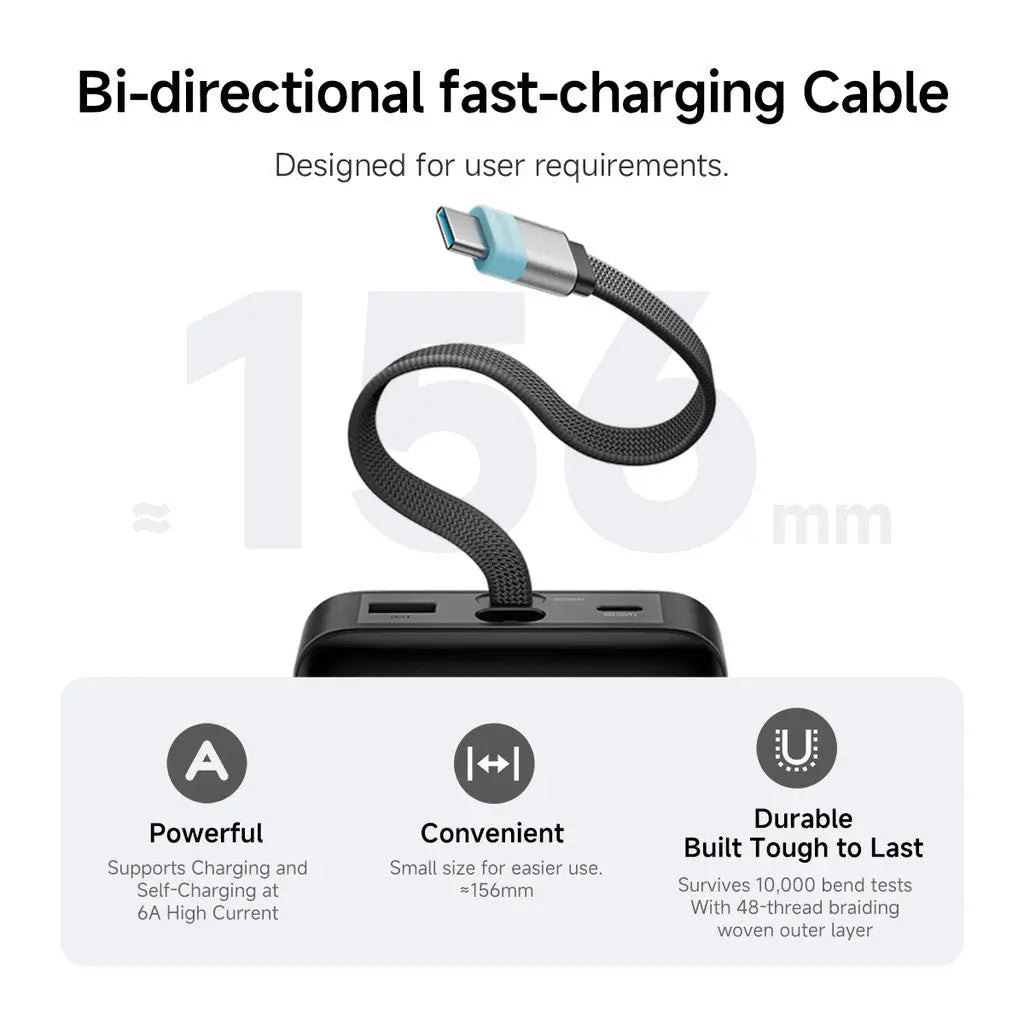[CCC Power Bank] CUKTECH 25 SE Power Bank 25000mAh 120W Fast Charging Built-in USB-C Cable Power Bank Portable Charger Tech House Singapore