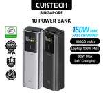 [CCC Power Bank] CUKTECH 10 Power Bank 150W Fast Charging 10000mAh Powerbank Portable Charger Tech House Singapore