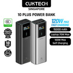 [CCC Power Bank] CUKTECH 10 Plus Power Bank 120W Fast Charging 15000mAh Powerbank Portable Charger Tech House Singapore