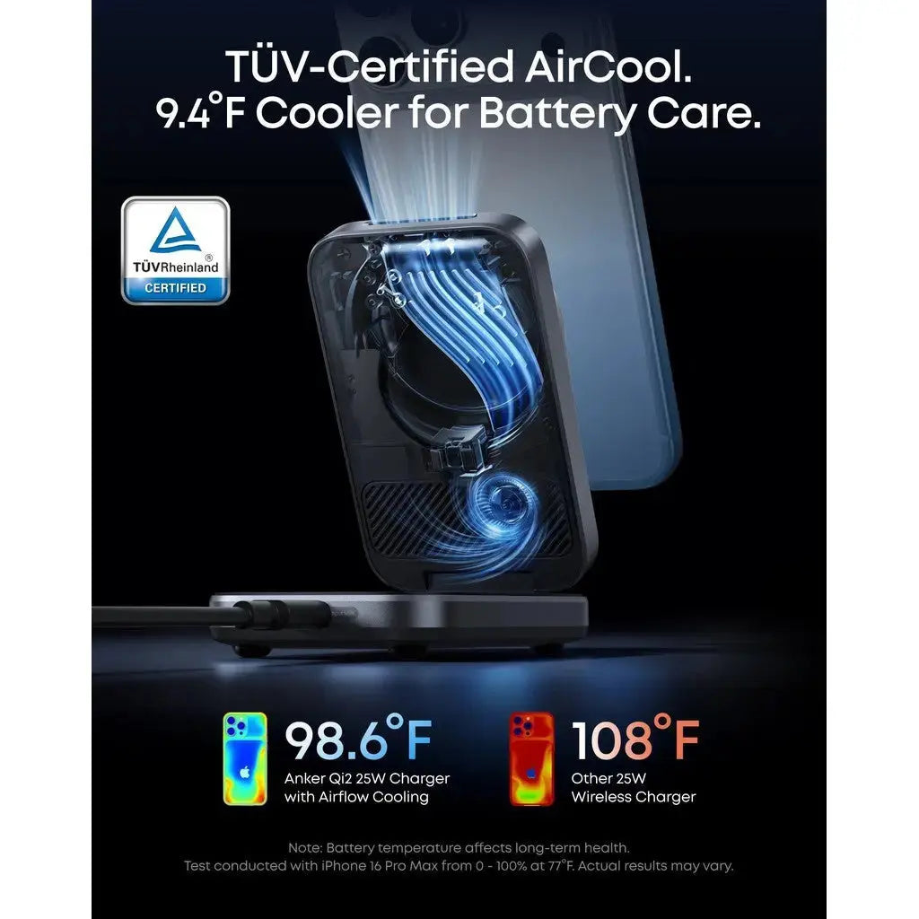 Anker Prime 3-in-1 Wireless Charging Station MagGo 25W Qi2.2 AirCool Foldable Magnetic Wireless Charger B25N1 --- Singapore