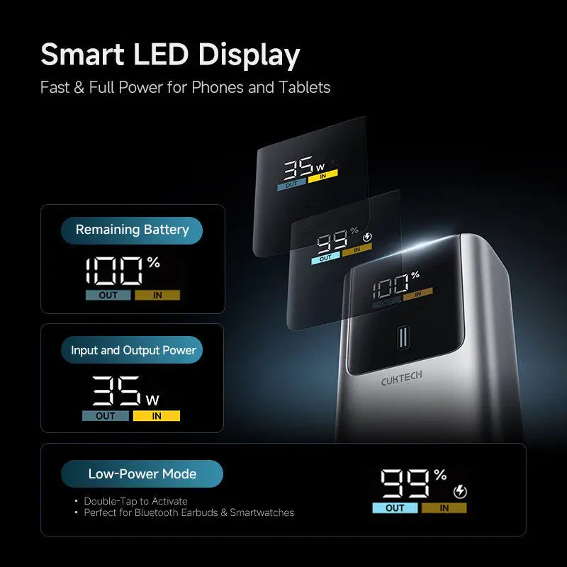 [CCC Power Bank] CUKTECH 10 Mini Power Bank 55W Fast Charging 10000mAh Powerbank Portable Charger Tech House Singapore