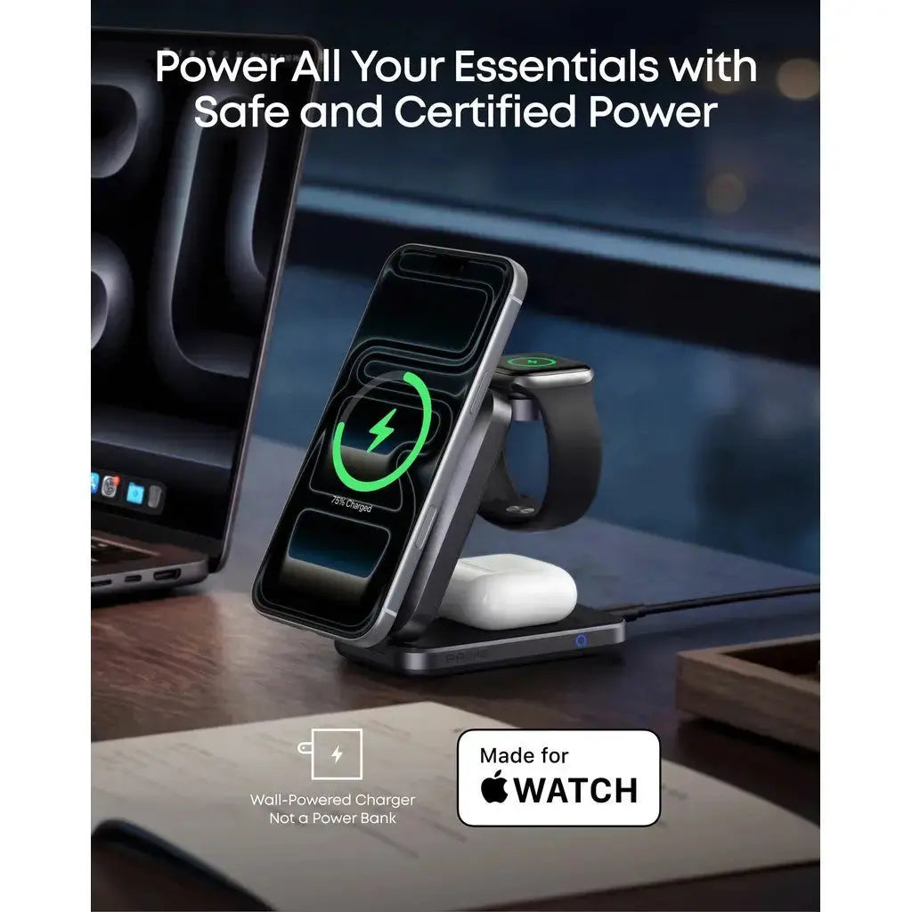 Anker Prime 3-in-1 Wireless Charging Station MagGo 25W Qi2.2 AirCool Foldable Magnetic Wireless Charger B25N1 --- Singapore