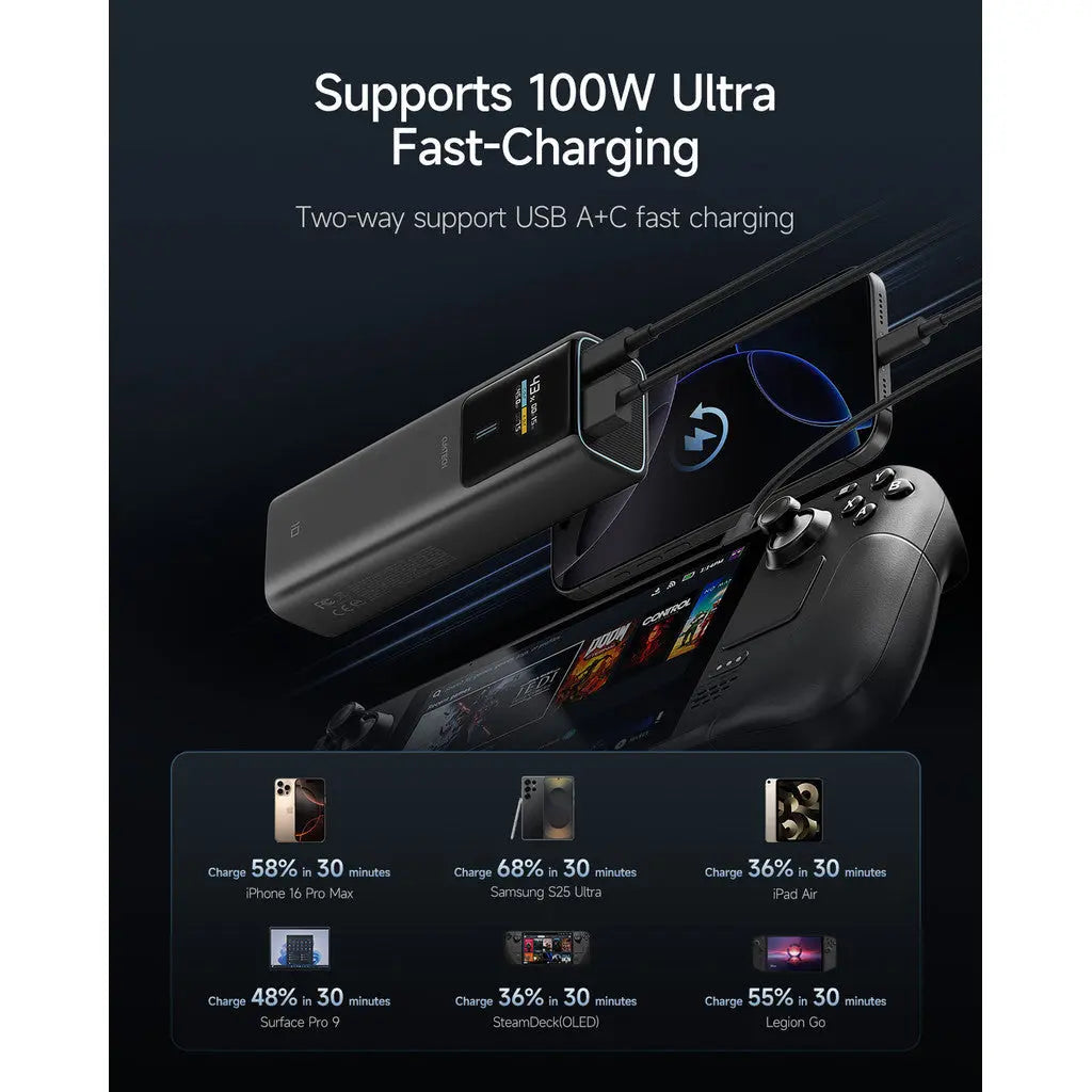 [CCC Power Bank] CUKTECH 10 Power Bank 150W Fast Charging 10000mAh Powerbank Portable Charger Tech House Singapore