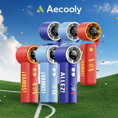 Aecooly World Cup Edition Portable Misting Fan Cold Air and Portable Handheld Fan Air Gimbal Portable Fan Tech House Singapore