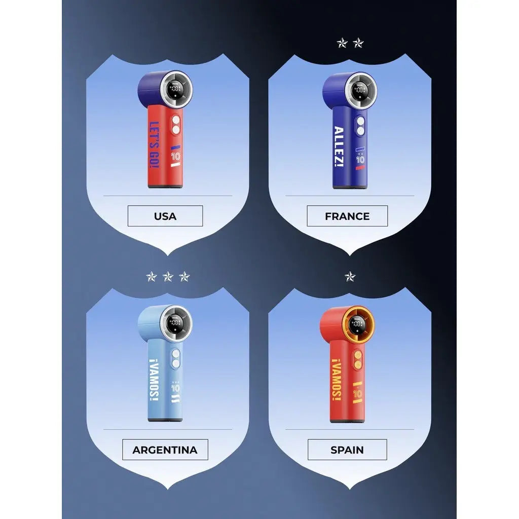 Aecooly World Cup Edition Portable Misting Fan Cold Air and Portable Handheld Fan Air Gimbal Portable Fan Tech House Singapore