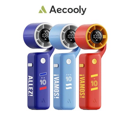 Aecooly World Cup Edition Portable Misting Fan Cold Air and Portable Handheld Fan Air Gimbal Portable Fan Tech House Singapore
