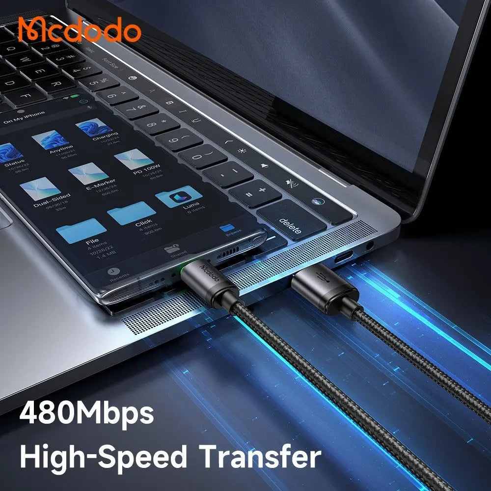 Mcdodo Micro USB Cable Fast Charging Braided Nylon Data Cable with Charging Light CA-3990 Tech House Singapore