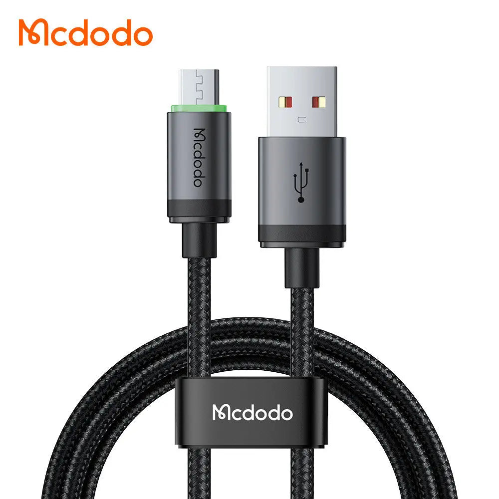 Mcdodo Micro USB Cable Fast Charging Braided Nylon Data Cable with Charging Light CA-3990 Tech House Singapore