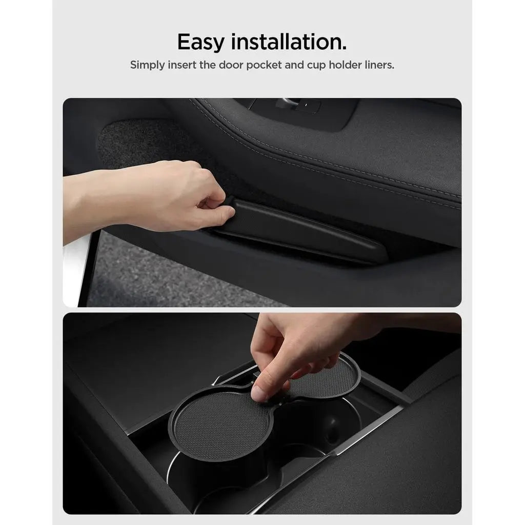 Spigen Tesla Model Y Juniper Front Door Pocket Guard + Cup holder Liner TG110-YJ Spigen Singapore Singapore