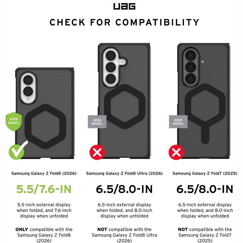 UAG Samsung Z Fold 8 Case Mouve XTE MagFit Magnetic Case Translucent Matte Protective Samsung Case Tech House Singapore