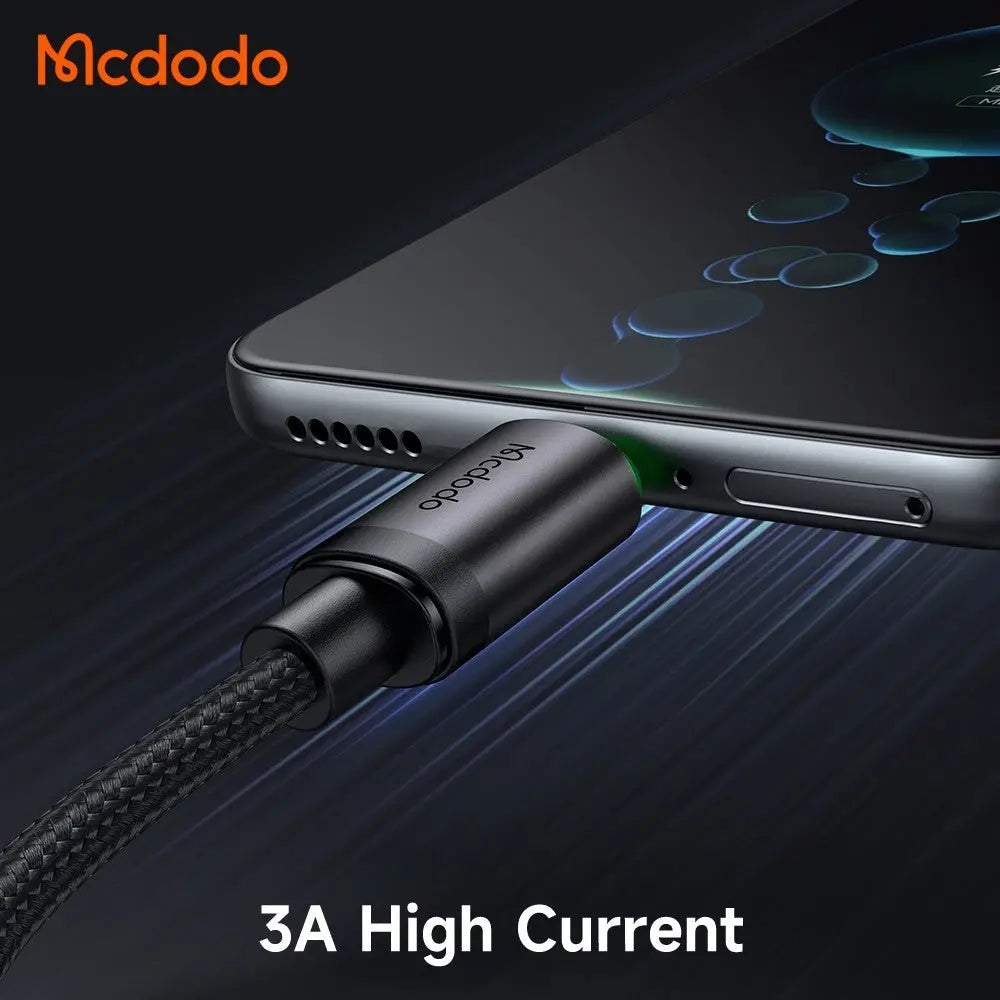 Mcdodo Micro USB Cable Fast Charging Braided Nylon Data Cable with Charging Light CA-3990 Tech House Singapore