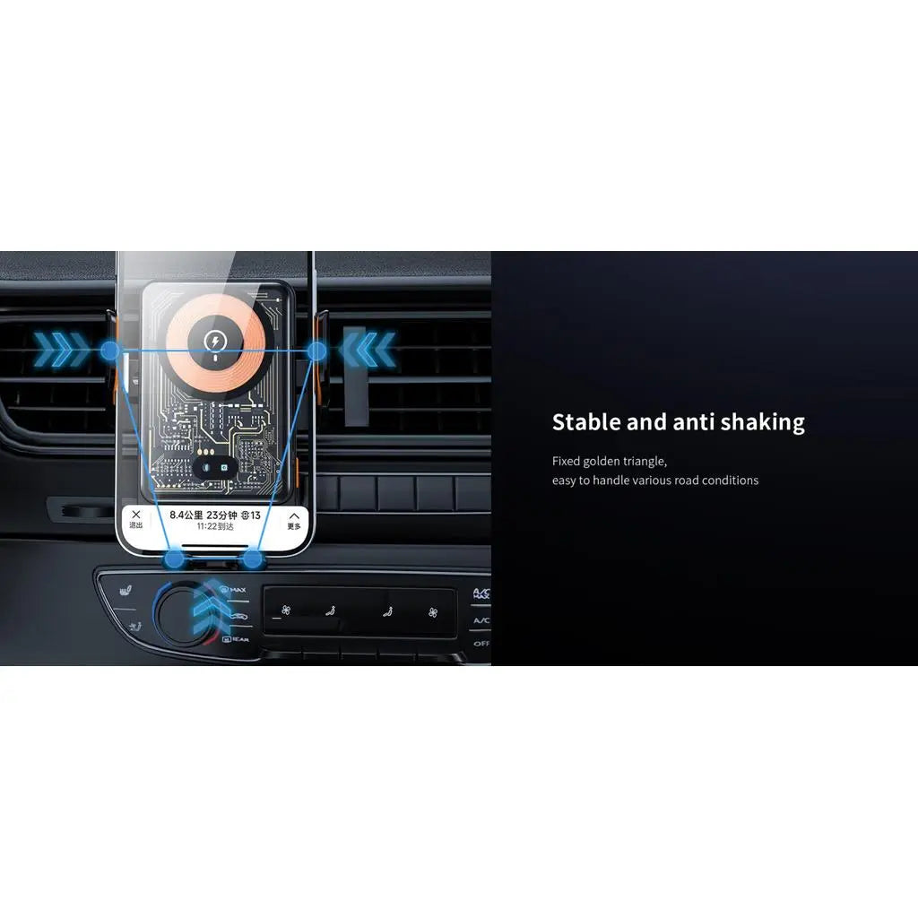 Recci 15W Fast Charging Car Holder RHO-C38 Tech House Singapore