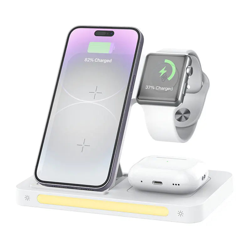 Recci 4 in 1 Wireless Charger Foldable Charger with Night Light RCW-31 Tech House Singapore