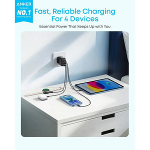 Anker Zolo Charger 50W 4 Port USB C Charger Wall Adapter 2 USB-C 2 USB-A Fast Charging Compact A121E Tech House Singapore