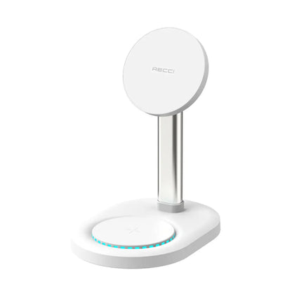 Recci Magnetic Charger Wireless Charger 2in1 15W RCW-32 Tech House Singapore
