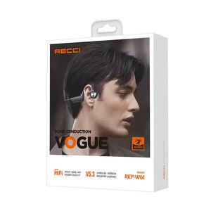 Recci Vogue Bone Conduction Bluetooth Earpiece Wireless Earphones REP-W61 Tech House Singapore